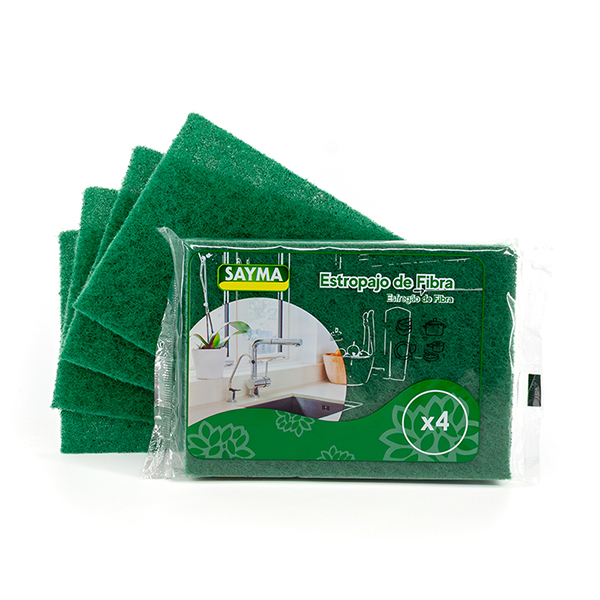 Ref. 156 - 4 estropajos fibra verde